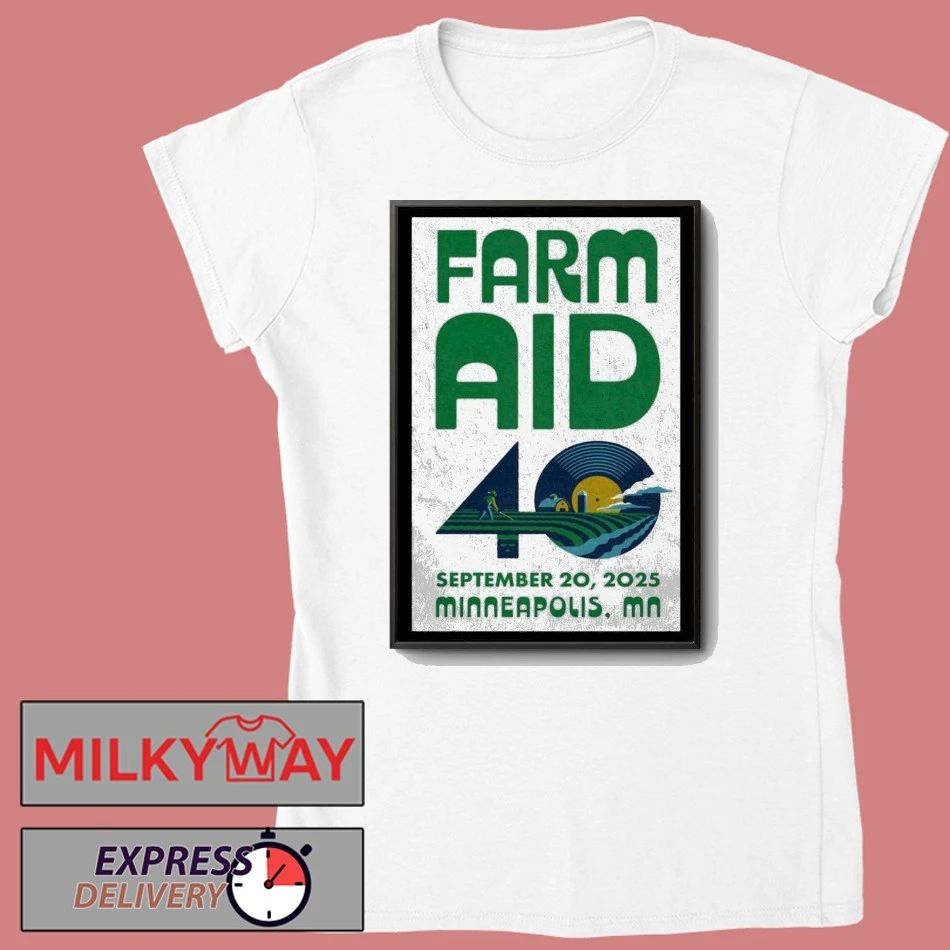 Farm Aid 40 September 20, 2025 Minneapolis, MN Poster shirt Unisex , , , Long Sleeve Tee