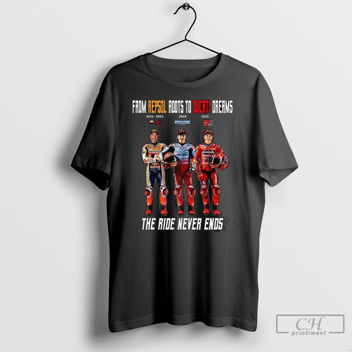 Premium Marc Marquez From Repsol Roots To Ducati Dreams Unisex , , , Long Sleeve Tee