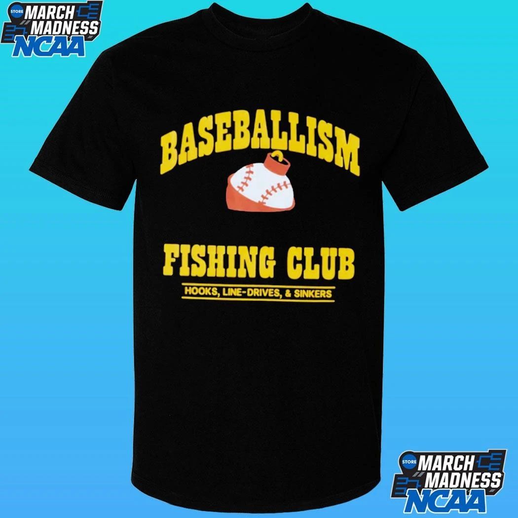 Baseballism Fishing Club Hooks Line Drives And Sinkers Shirt Unisex , , , Long Sleeve Tee