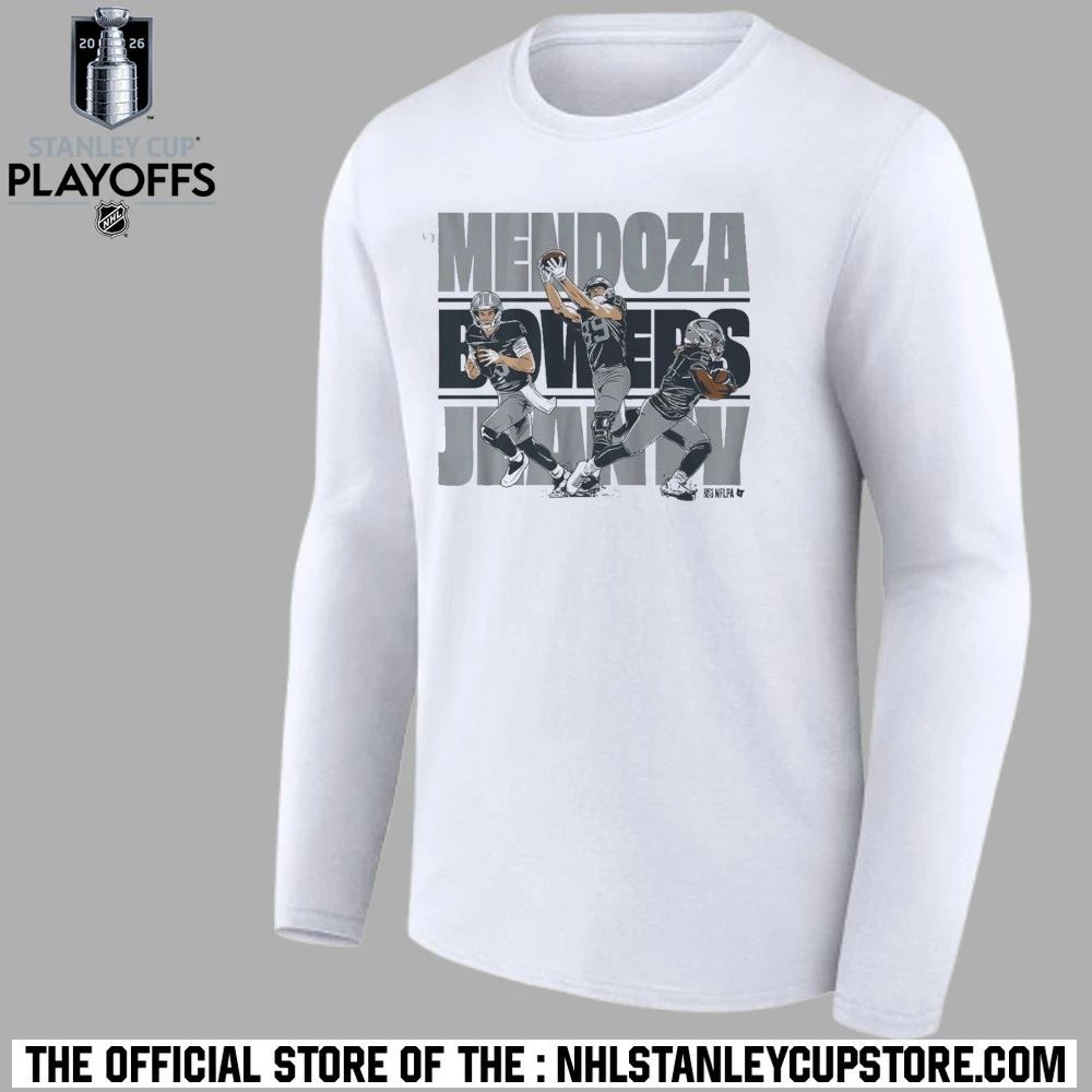 Fernando Mendoza, Ashton Jeanty & Brock Bowers Vegas Trio Shirt Unisex , , , Long Sleeve Tee