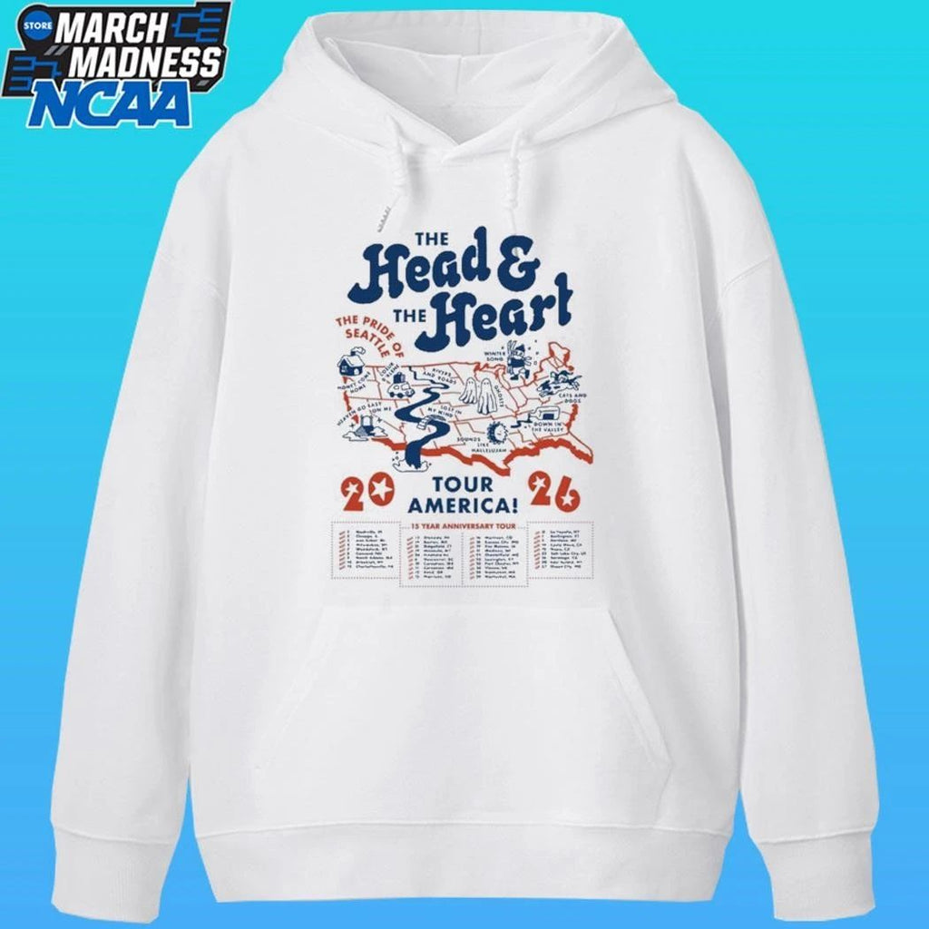 The Head And The Heart Map Tour 2026 Shirt Unisex , , , Long Sleeve Tee