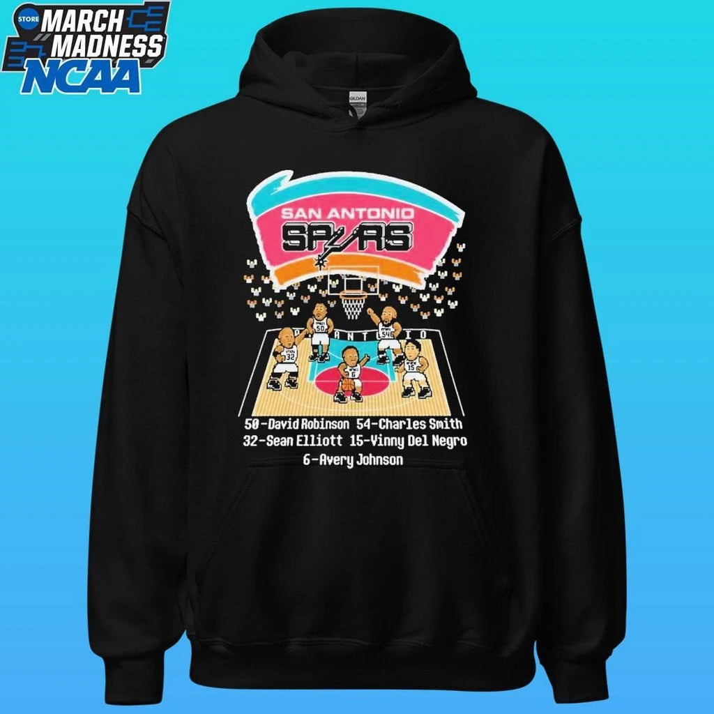 San Antonio Spurs Caricature 8 Bit Shirt Unisex , , , Long Sleeve Tee