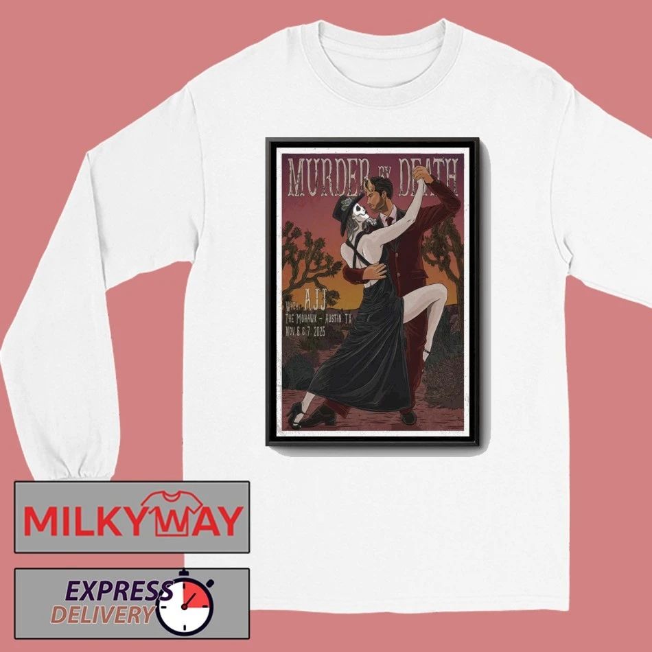 Murder By Death 2025 Tour Poster shirt Unisex , , , Long Sleeve Tee
