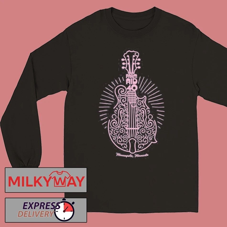 Farm Aid 40 Mandolin Unisex , , , Long Sleeve Tee