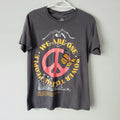 Pacsun Gray Graphic Tshirt Peace Butterfly Boho Size Small Unisex , , , Long Sleeve Tee