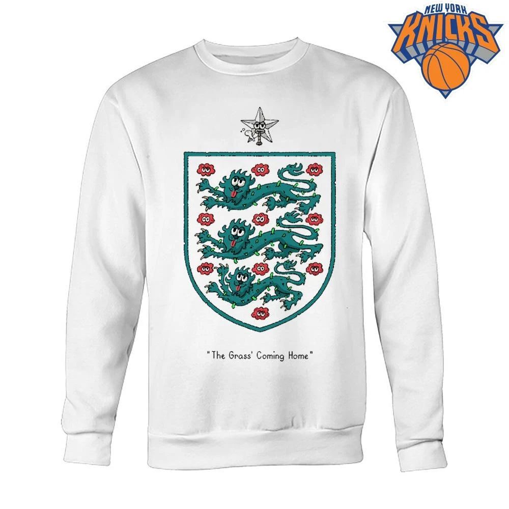 The Grass Coming Home England Football Three Lions Parody Shirt