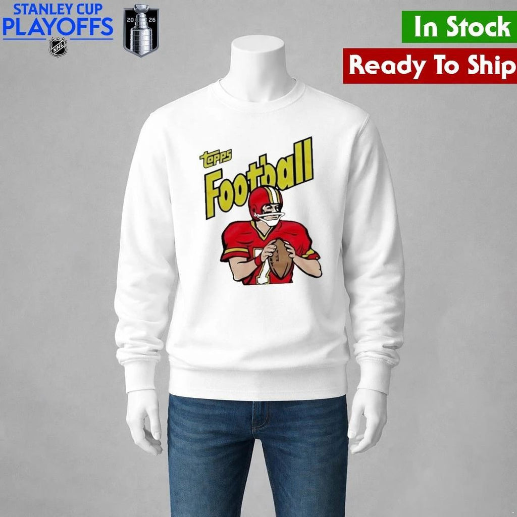 Topps Football Quarterback Caricature Shirt Unisex , , , Long Sleeve Tee