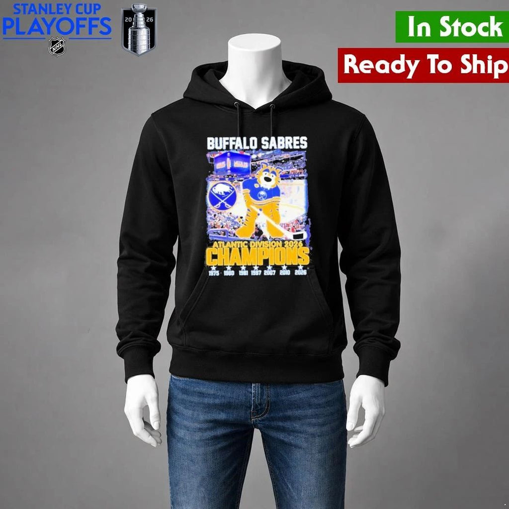 Buffalo Sabres Atlantic Division 2026 Champions 1975 2026 Shirt Unisex , , , Long Sleeve Tee
