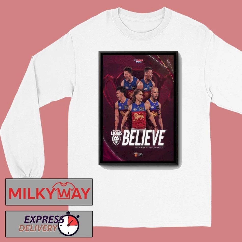 Brisbane Lions Toyota AFL 2025 Poster shirt Unisex , , , Long Sleeve Tee
