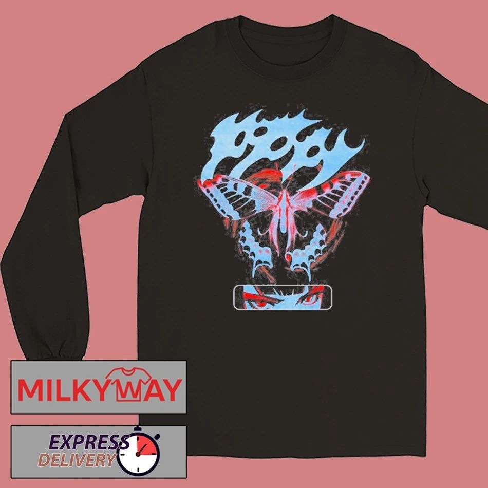 Poppy V.A.N Butterfly Shirt Unisex , , , Long Sleeve Tee