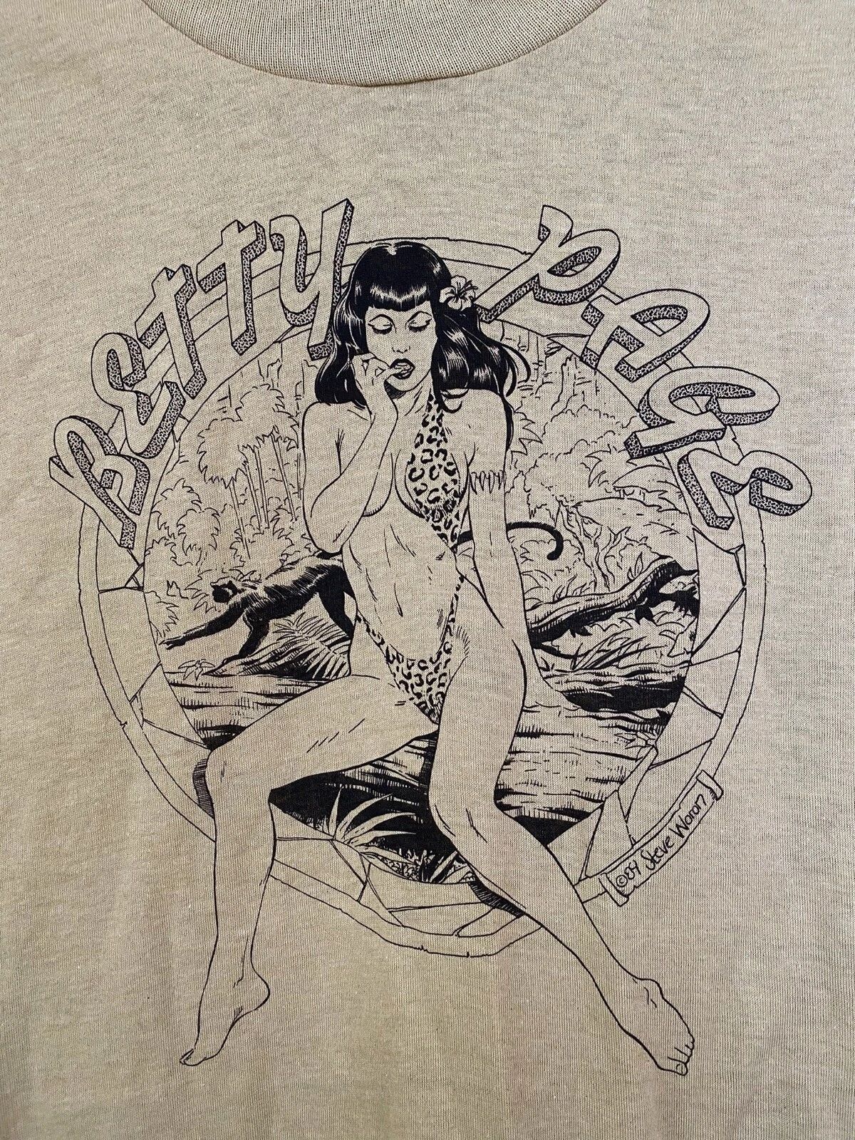 Steve Woron 1990 BETTY PAGE Tshirt-NEW You Are Buying Directly from the Artist Unisex , , , Long Sleeve Tee