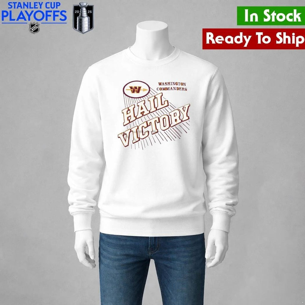 Washington Commanders Hail Victory Logo Tri-Blend Shirt Unisex , , , Long Sleeve Tee