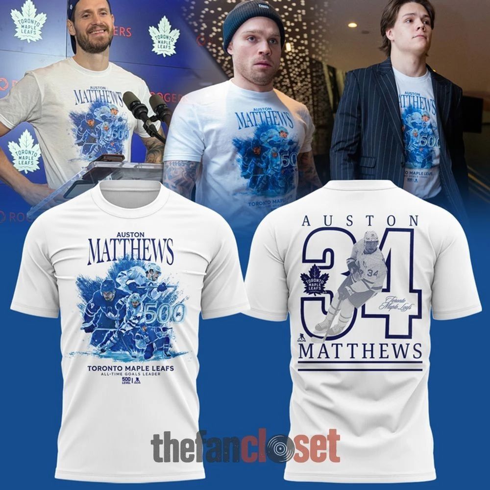 Auston Matthews Toronto Maple Leafs All Time Goals Leader Shirt Unisex , , , Long Sleeve Tee