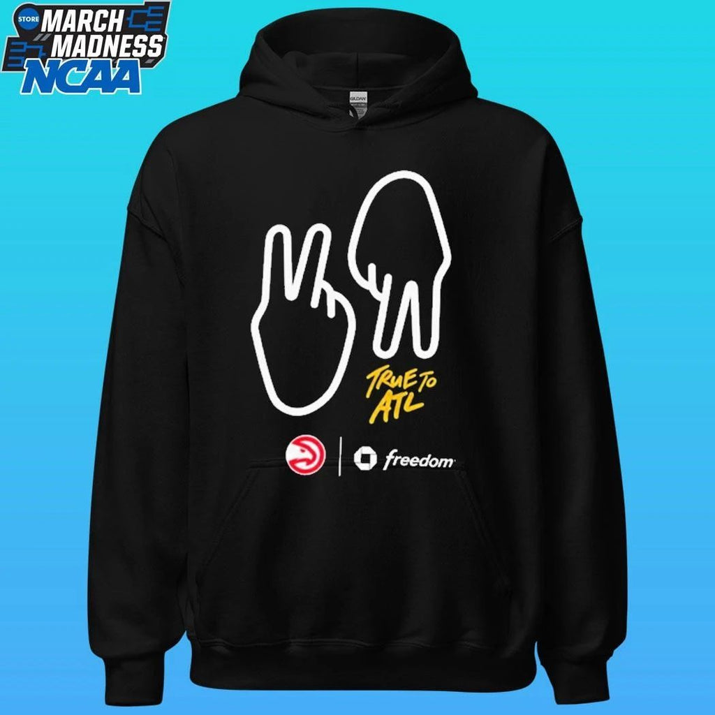 True To Atlanta Hand Gesture For All Fans At Game 6 Shirt Unisex , , , Long Sleeve Tee