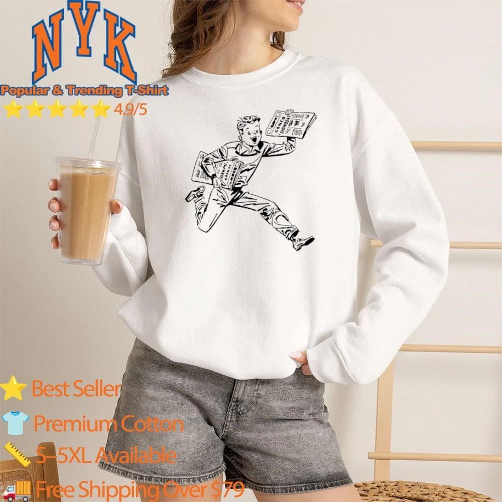 Retro Newspaper Boy Genco Showboat Advertising Mascot Shirt