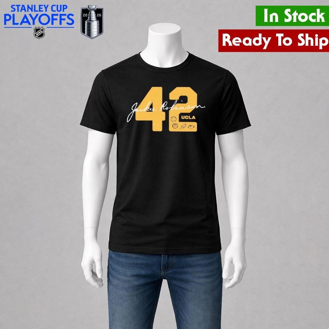 UCLA Jackie Robinson 42 Letterman Shirt Unisex , , , Long Sleeve Tee