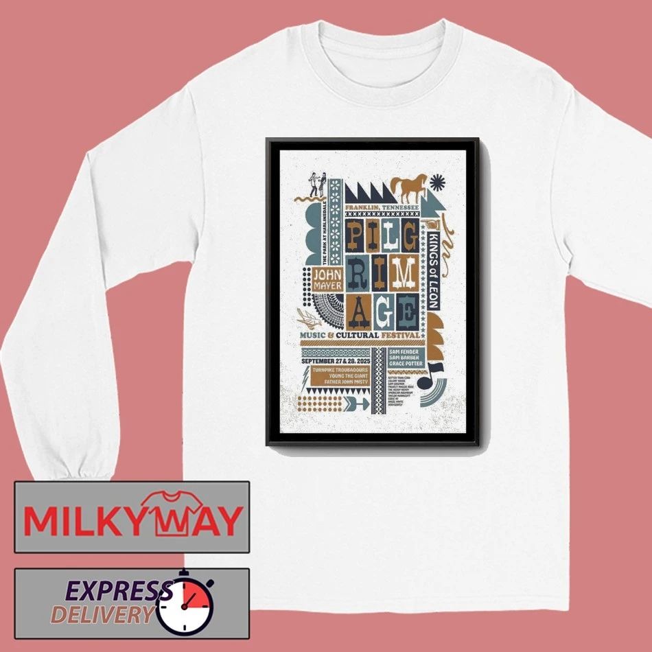 Pilgrimage Music Festival September 27 & 28, 2025 Franklin, Tennessee Poster shirt Unisex , , , Long Sleeve Tee