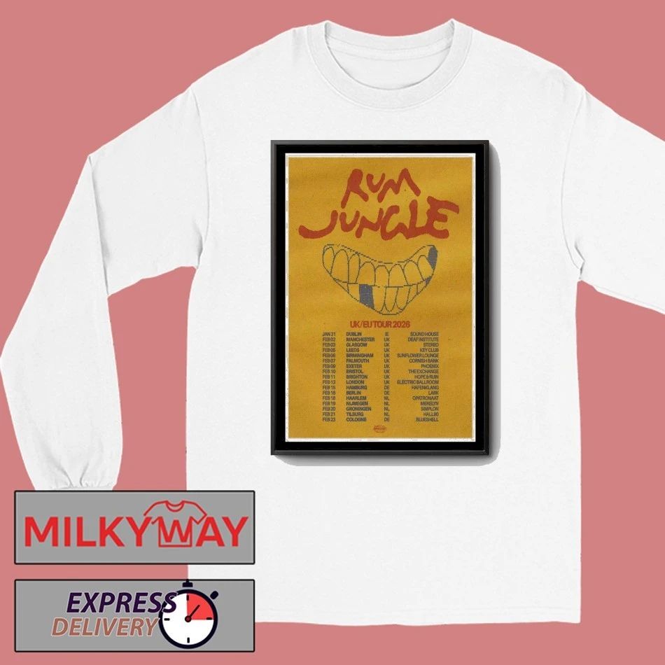 Rum Jungle Tour 2026 UK EU Poster shirt Unisex , , , Long Sleeve Tee
