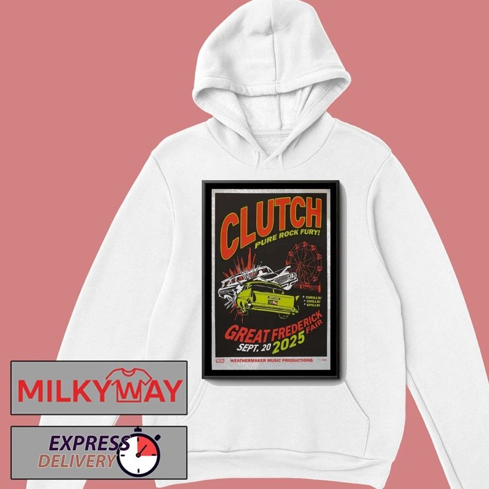 Clutch Sat 20 Sept 2025 Great Frederick Fair, Frederick, MD Poster shirt Unisex , , , Long Sleeve Tee