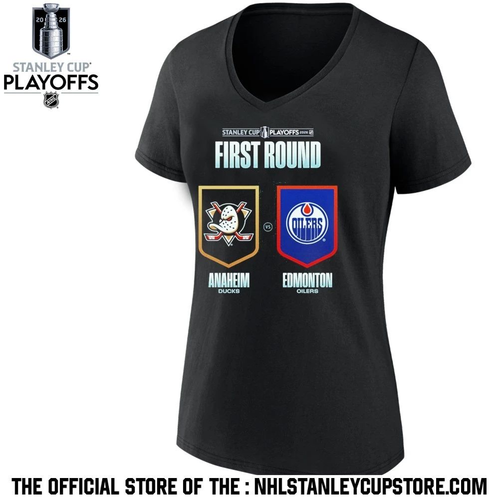 Edmonton Oilers vs Anaheim Ducks 2026 NHL Stanley Cup Playoffs First Round Shirt Unisex , , , Long Sleeve Tee