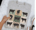 Retro Boho Cow Farm Trendy Graphic Custom Unisex Unisex , , , Long Sleeve Tee