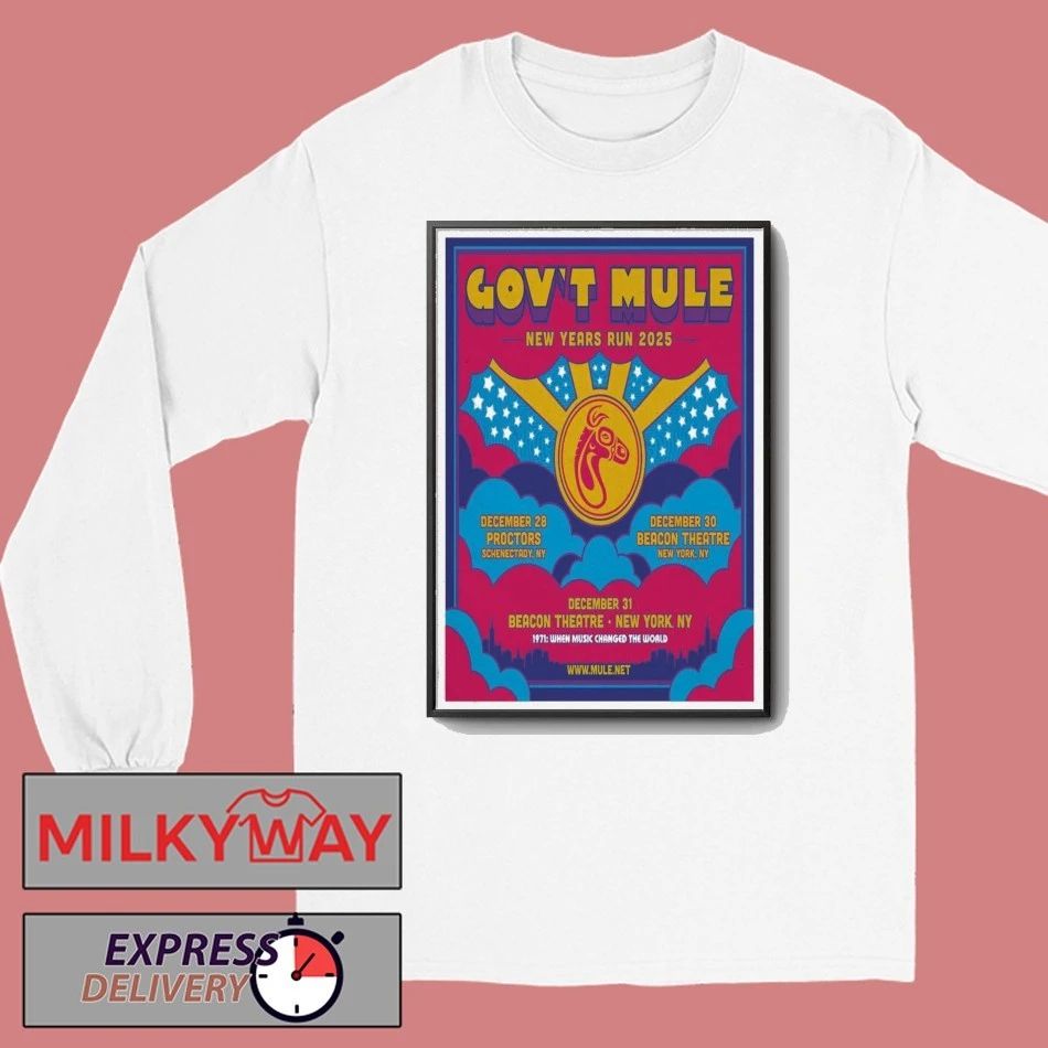 Gov’t Mule Dec 28 2025 Proctors Schenectady NY Poster shirt Unisex , , , Long Sleeve Tee