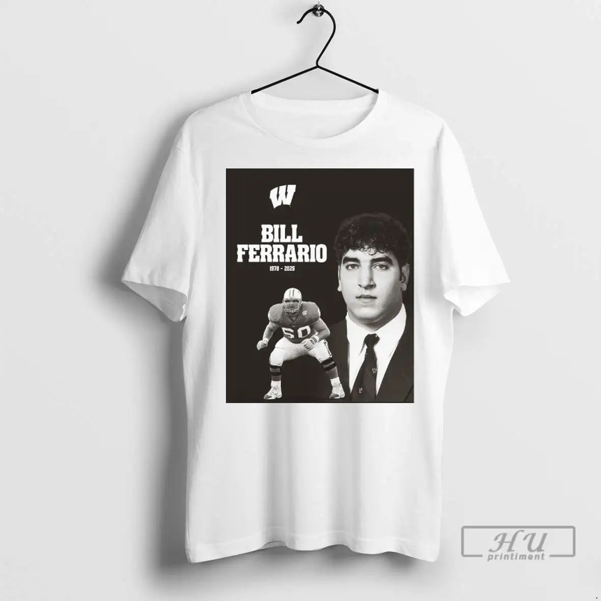 Officials Wisconsin Badgers Football Mourns The Loss Of Bill Ferrario 1978 2025 T Shirts Unisex , , , Long Sleeve Tee