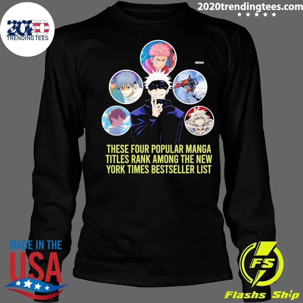 These Four Popular Manga Titles Rank Among The New York Times Bestseller List Shirt