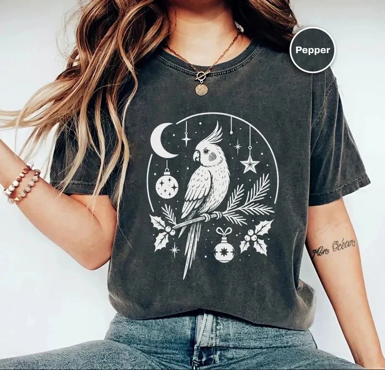Parrot Boho Bird Graphic Comfort Tee Unisex , , , Long Sleeve Tee