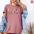 Vintage Pressed Flowers Boho Comfort Tee Nature Lover Gift Shirt Unisex , , , Long Sleeve Tee