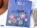 Its Okay To Boho Flower Teacher Comfort Tee Unisex , , , Long Sleeve Tee