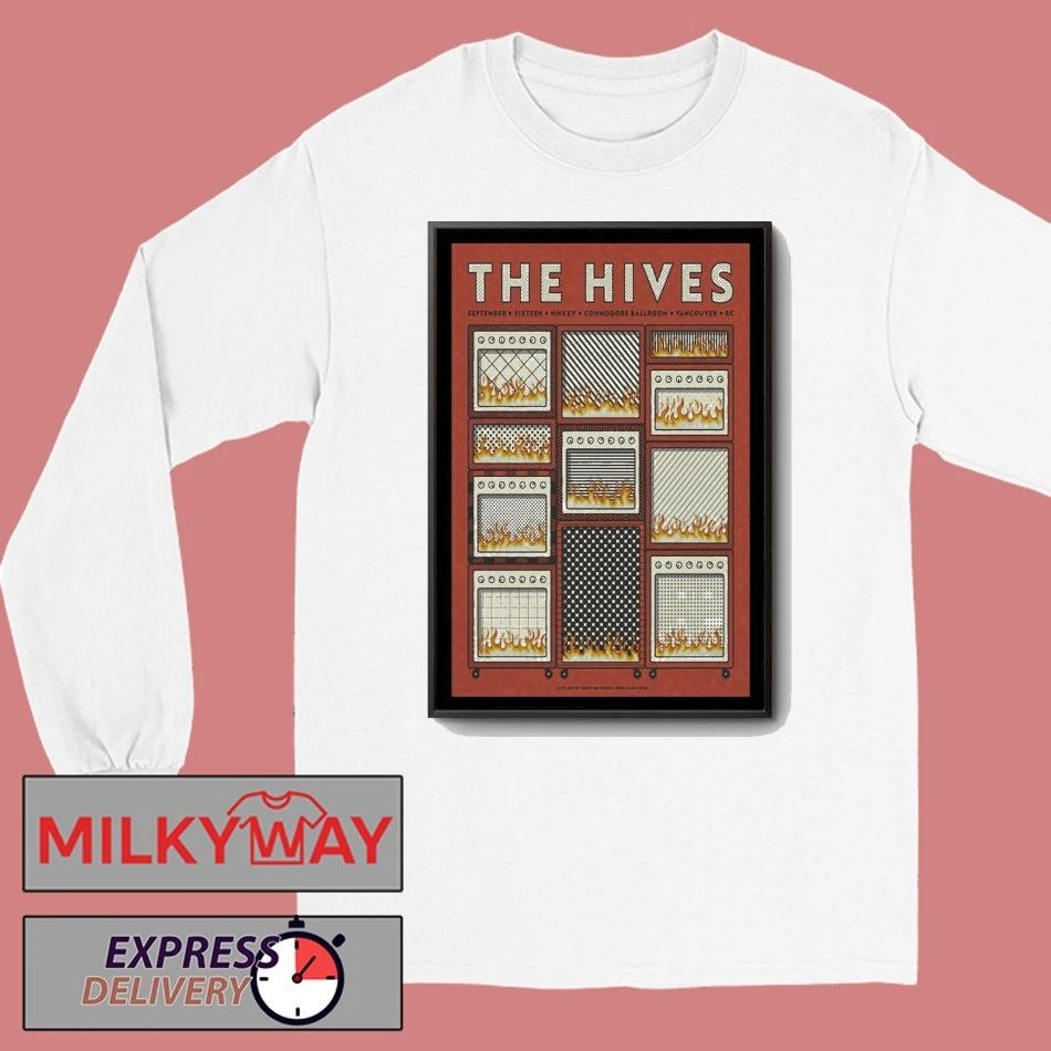 The Hives Sep 16, 2025 Commodore Ballroom in Vancouver, BC Poster shirt Unisex , , , Long Sleeve Tee