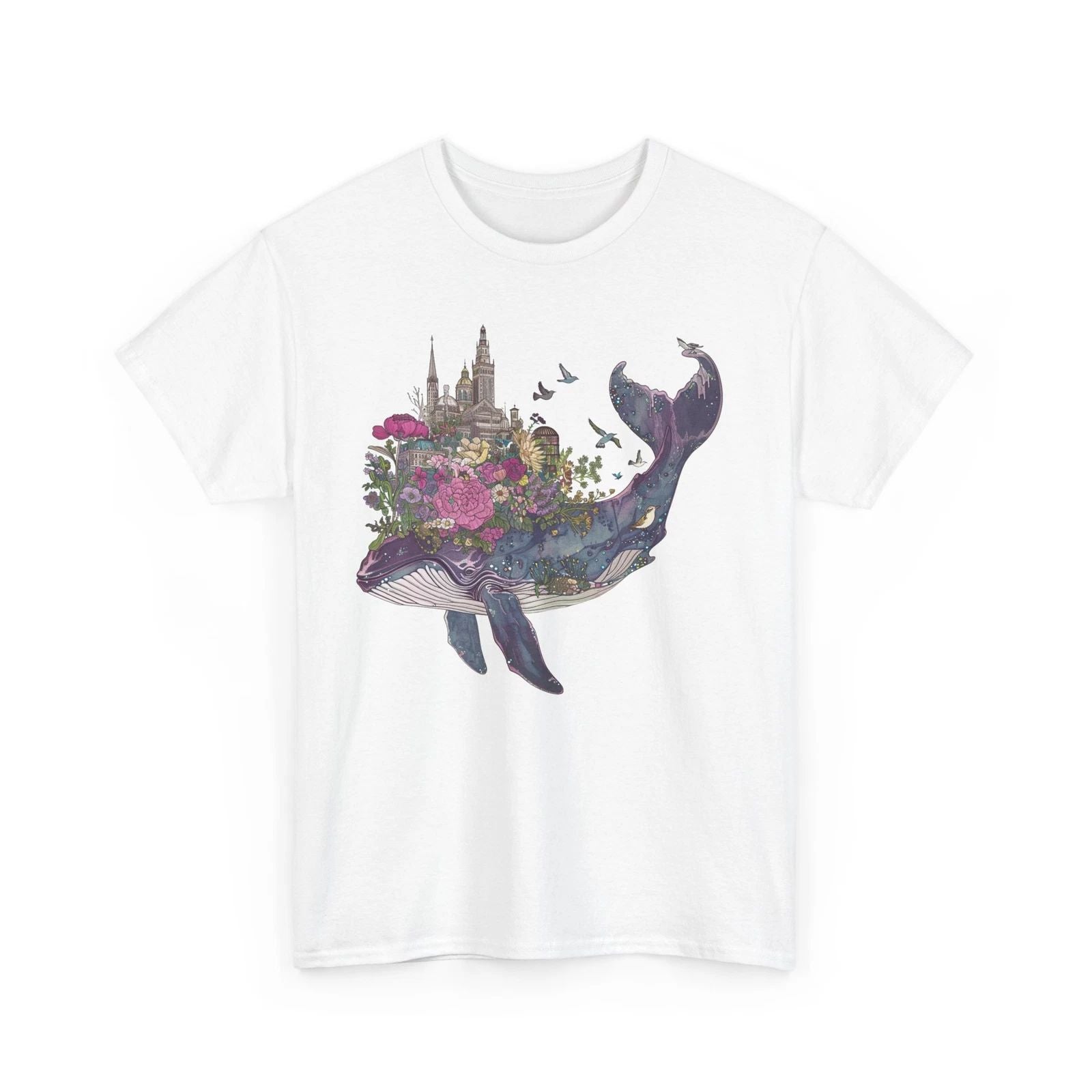 City Skyline | Urban Streetwear Tee | Boho Surreal Whale City Shirt Unisex , , , Long Sleeve Tee