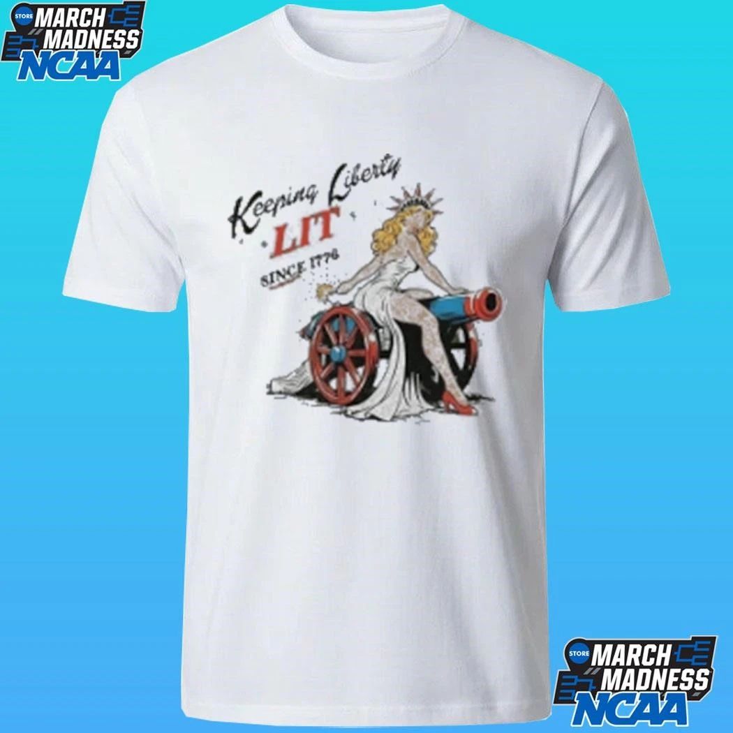Keeping Liberty Lit Since 1776 Liberty Statue Shirt Unisex , , , Long Sleeve Tee