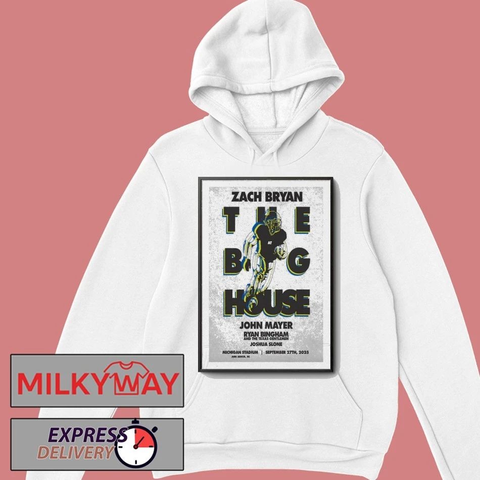 Zach Bryan Sep 27 2025 Michigan Stadium Ann Arbor MI Poster shirt Unisex , , , Long Sleeve Tee