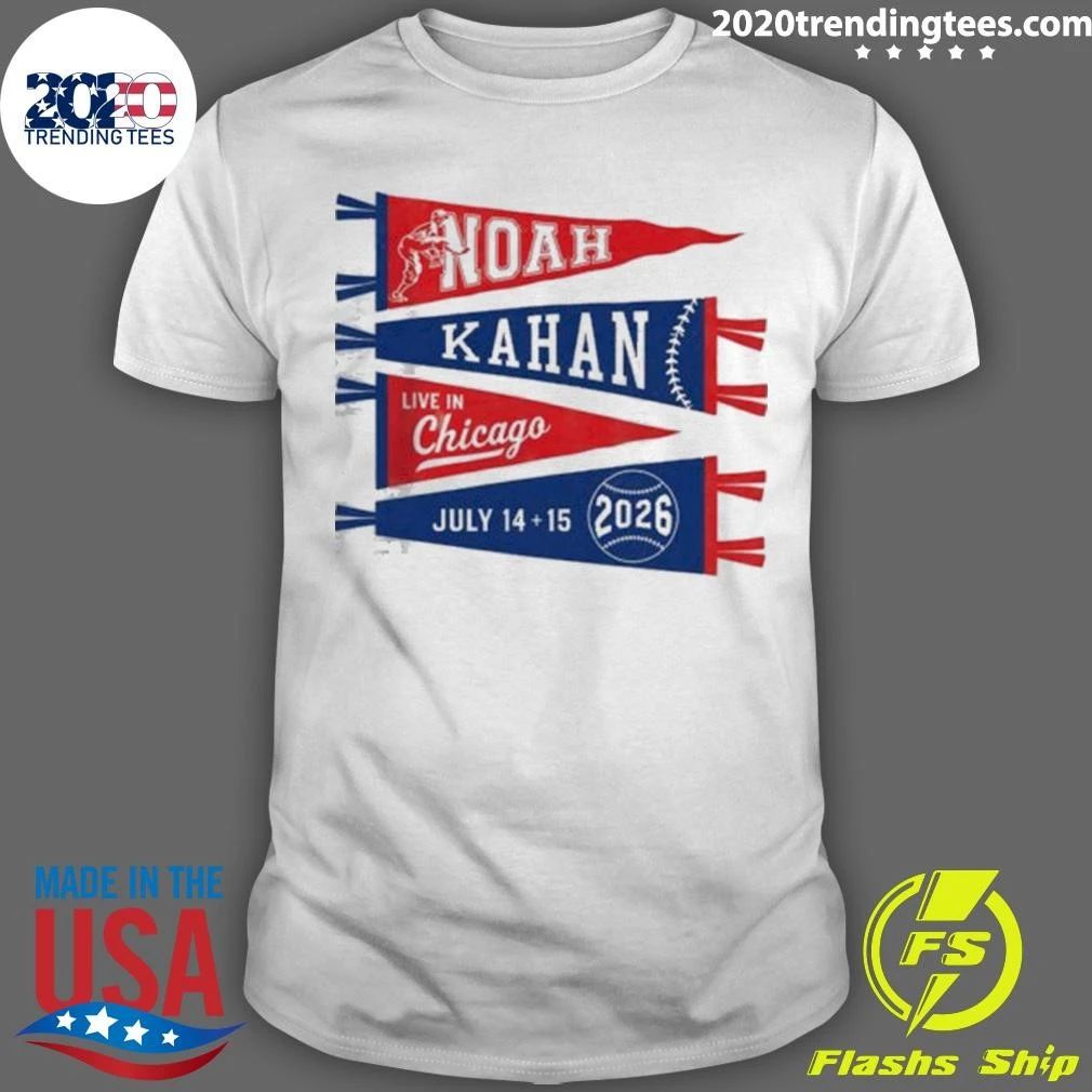 Noah Kahan Live In Chicago At Wrigley Field On July 14, 15 2026 Baseball Shirt