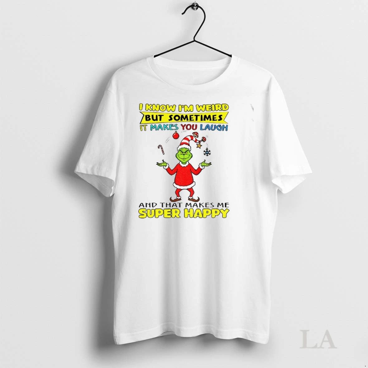 Original Grinch Santa Hat I Know Im Weird But Sometimes It Makes You Laugh And Unisex , , , Long Sleeve Tee