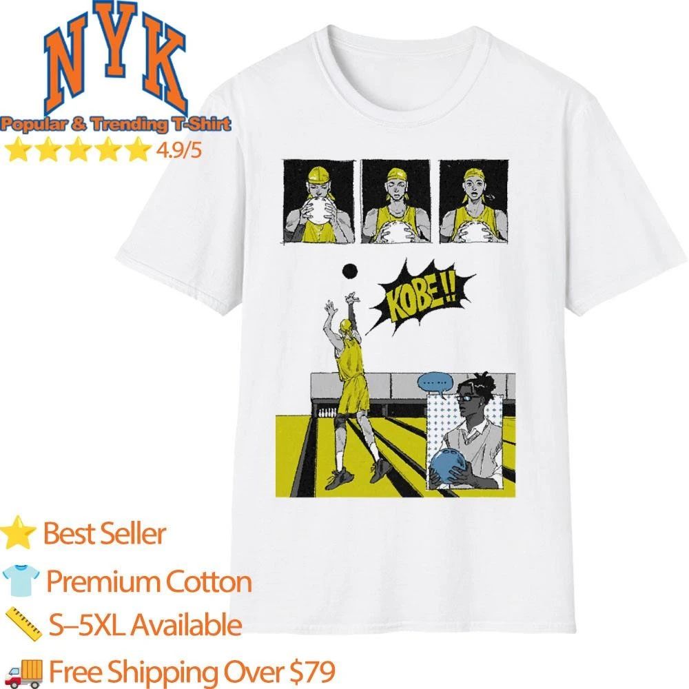 Kobe Bowling Shot Funny Basketball Meme Comic Strip shirt