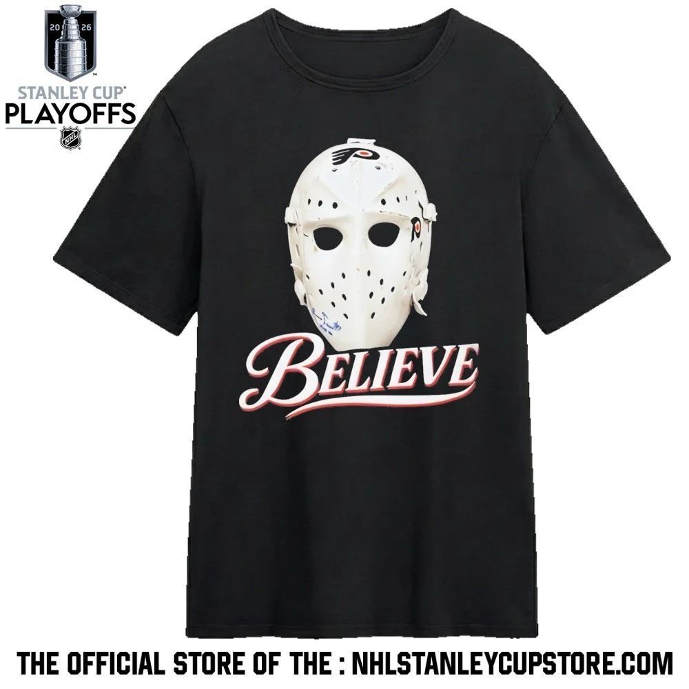 Flyers Bernie Parent Mask Believe 3.8% Shirt Unisex , , , Long Sleeve Tee