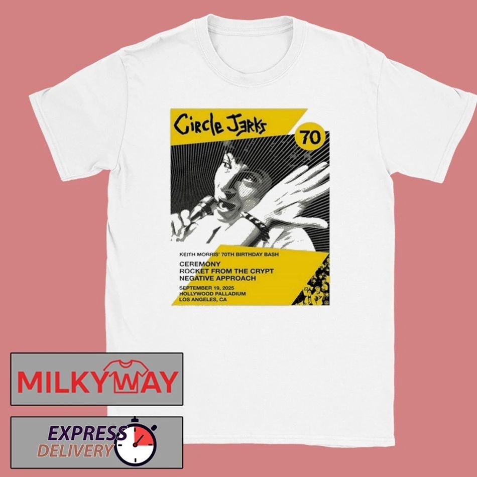 09.19.2025 Circle Jerks Keith’s Morris 70th Birthday Palladium Event Shirt Unisex , , , Long Sleeve Tee
