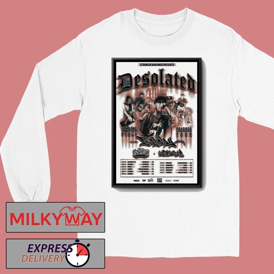 Desolated Release Tour Poster shirt Unisex , , , Long Sleeve Tee