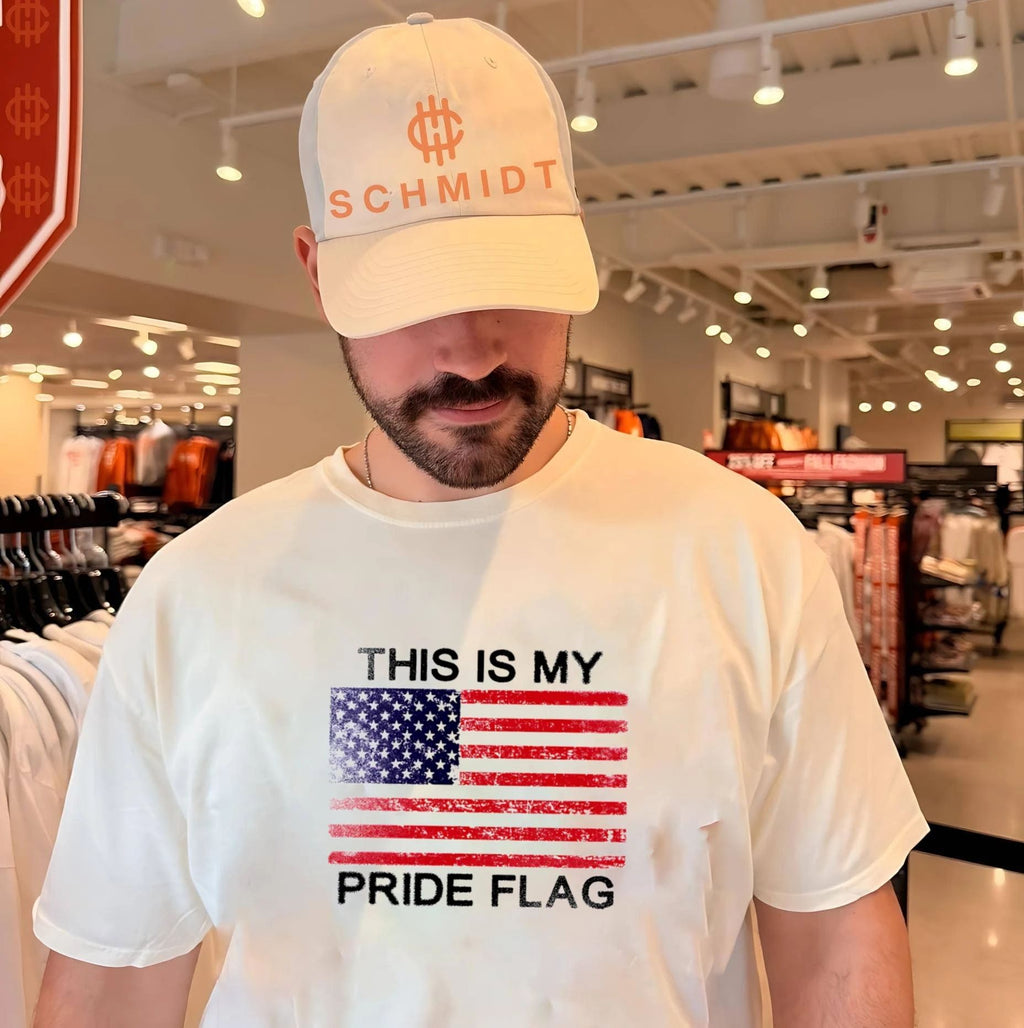 This is my Pride Flag USA flag shirt