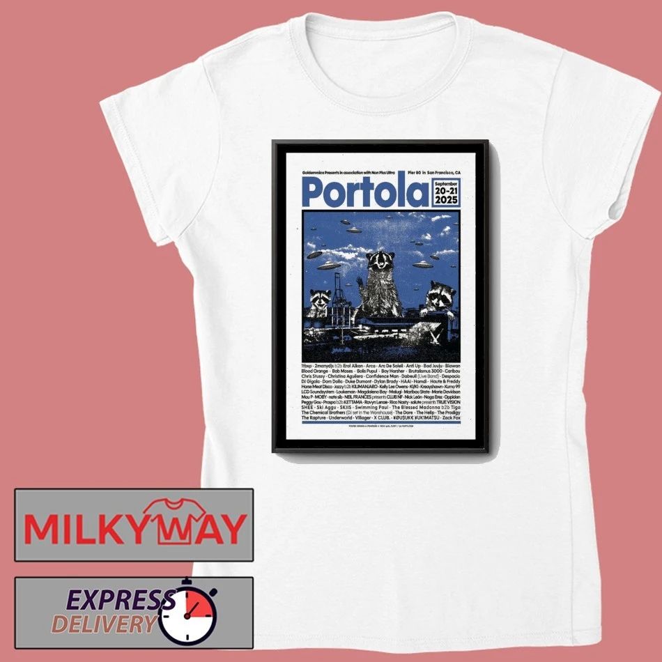 Portola San Francisco, CA Tour 2025 Poster shirt Unisex , , , Long Sleeve Tee