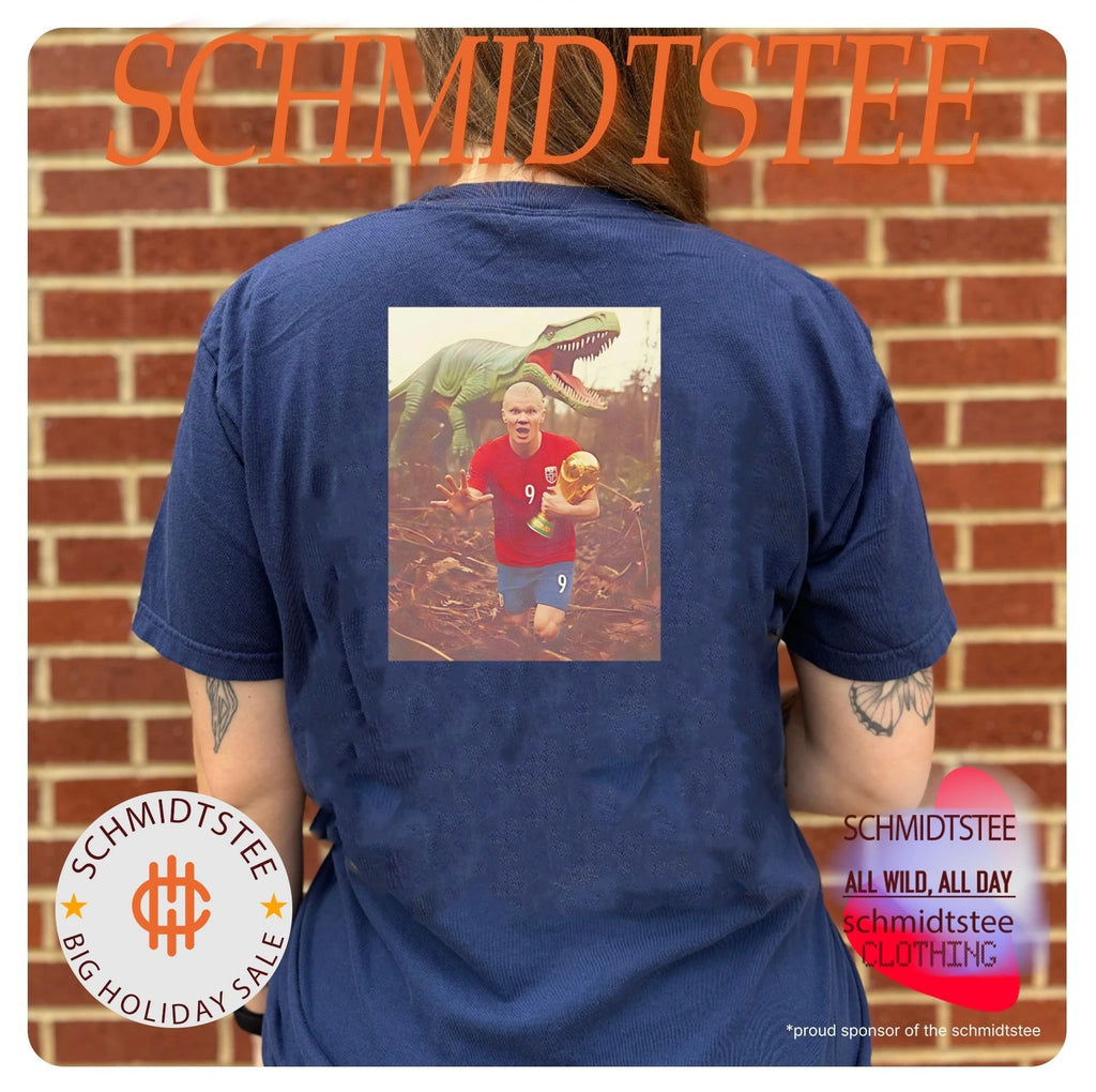2026 World Cup Norway Erling Haaland running from dinosaur funny shirt