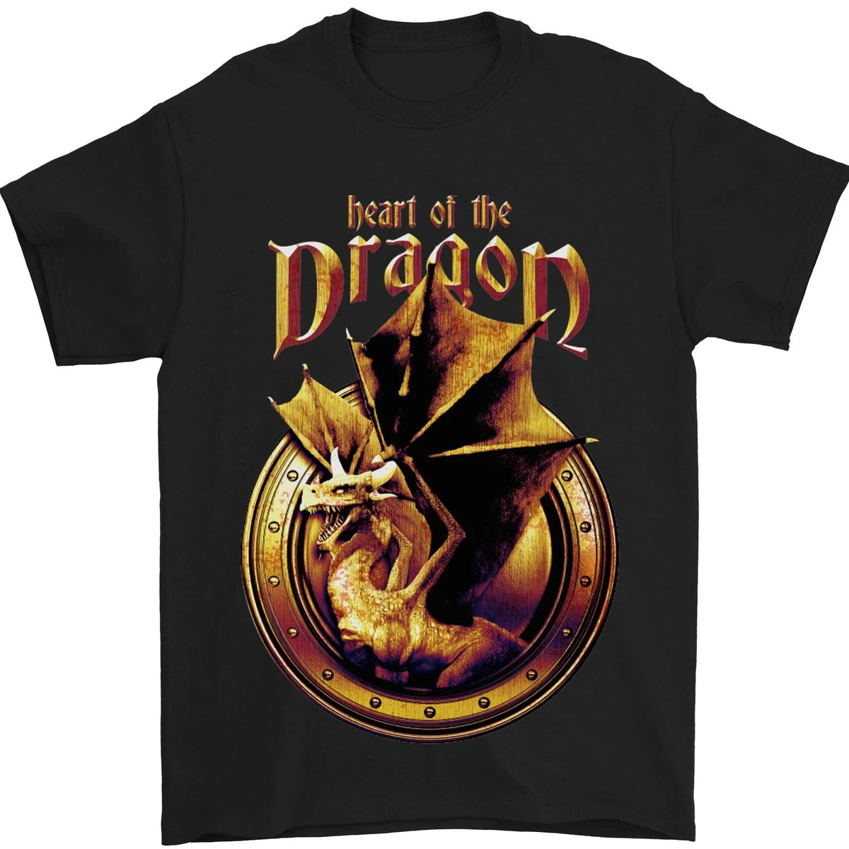 Heart of the Dragon Fantasy Mens 100% Cotton Unisex , , , Long Sleeve Tee