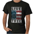 Boho American Pride USA Flag Patriotic Gift Womens or Mens Crewneck T Shirt Tee Unisex , , , Long Sleeve Tee