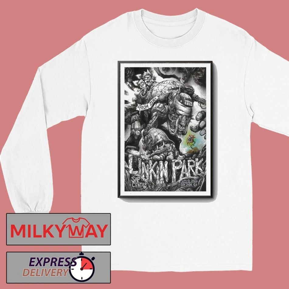 Poster Linkin Park Show San Jose, CA 09.15.2025 shirt Unisex , , , Long Sleeve Tee