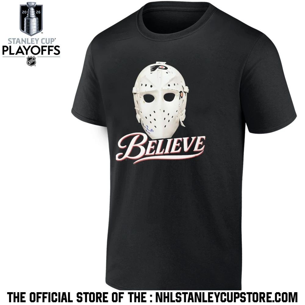 Philadelphia Flyers Bernie Parent Mask Believe Shirt Unisex , , , Long Sleeve Tee