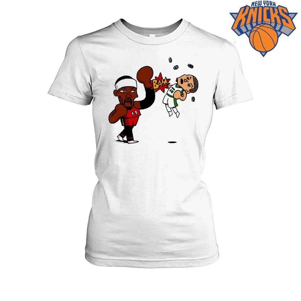Funny Cartoon Basketball Dunk Bam Punch Meme Sports Graphic Shirt