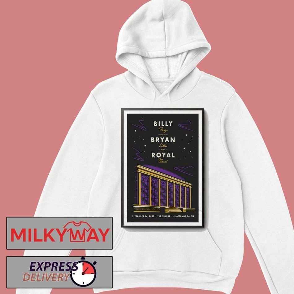 Billy Strings, Bryan Sutton and Royal Masat Chattanooga, TN Tour 16 Sep 2025 Poster shirt Unisex , , , Long Sleeve Tee